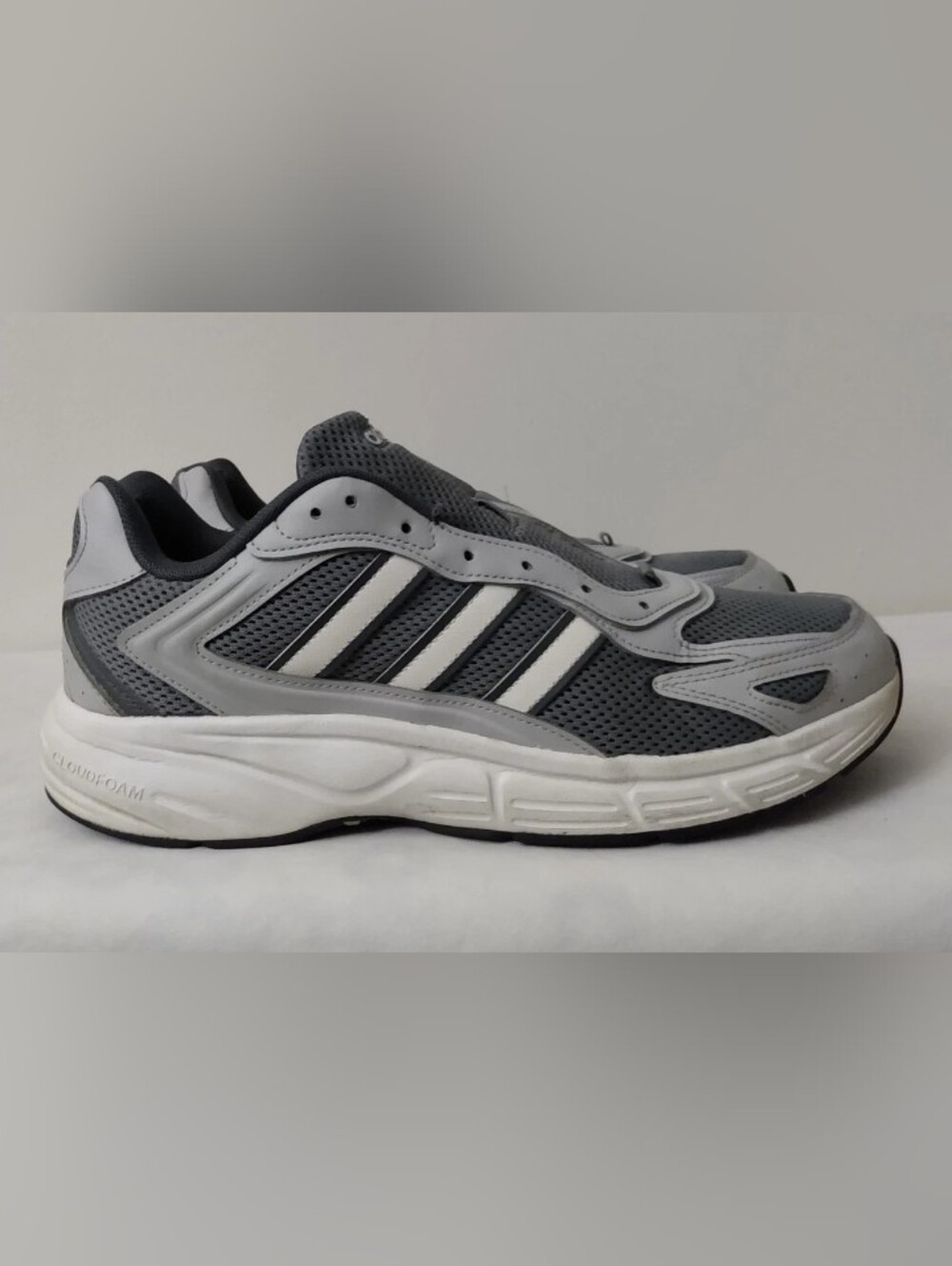 MENS ADIDAS SNEAKERS ECLYPTIX SIZE 11.5 GREY WHITE missing insoles